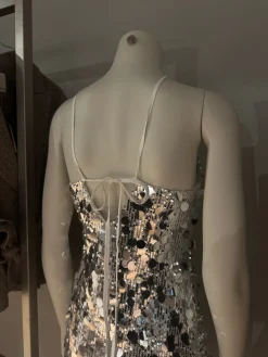 Adriana pallietkjole sølv