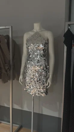 Adriana pallietkjole sølv