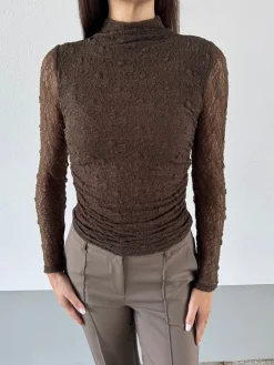 Amira bluse mørkebrun