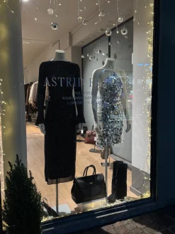 Angela glitter nederdel sort