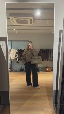 Anna bomberjakke lysebrun