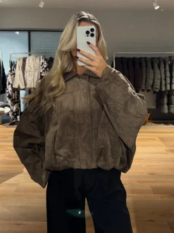 Anna bomberjakke lysebrun