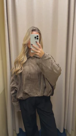 Anna bomberjakke lysebrun