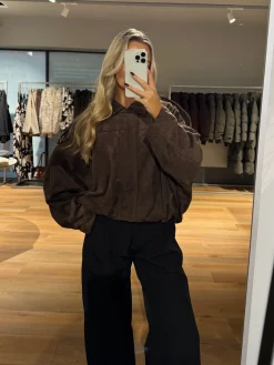 Anna bomberjakke mørkebrun