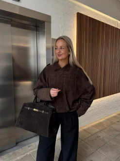 Anna bomberjakke mørkebrun