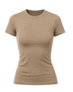 Anna t-shirt lysebrun