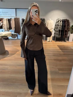 Celine skjorte mørkebrun