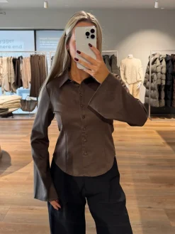 Celine skjorte mørkebrun