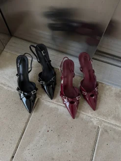 Flora stiletter sort