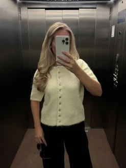 Freja cardigan pastelgul