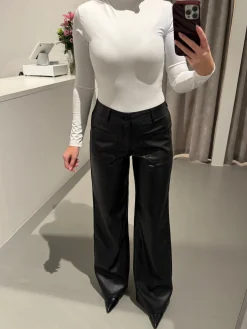 Frida PU bukser sort tall