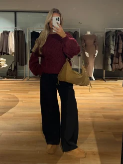 Helena striktrøje bordeaux