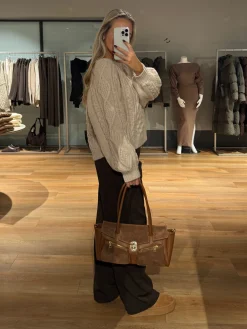 Helena striktrøje creme