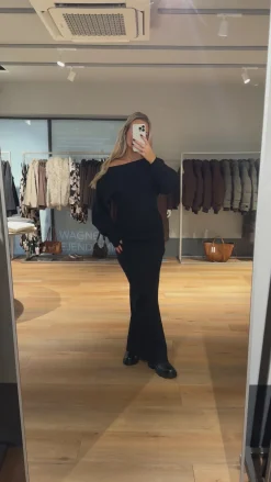 Jenny strikkjole sort