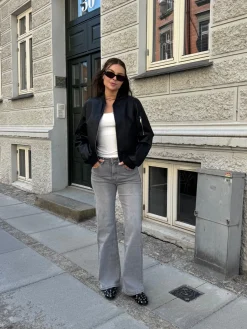 Kaia jeans flare mørkegrå