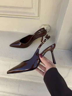 Karla stiletter mørkebrun