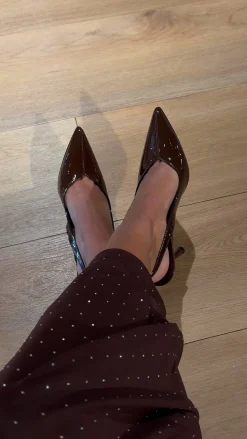 Karla stiletter mørkebrun