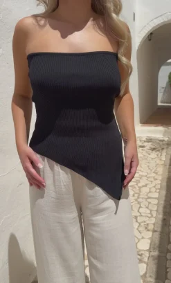 Lea bandeau top sort