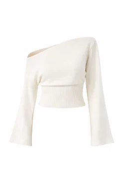 Leonora bluse brun hvid