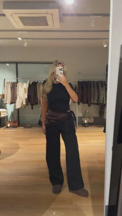 Lina tørklæde mørkebrun