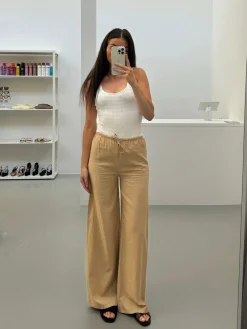 Line bukser lysebrun tall