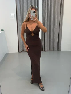 Madelyn kjole mørkebrun