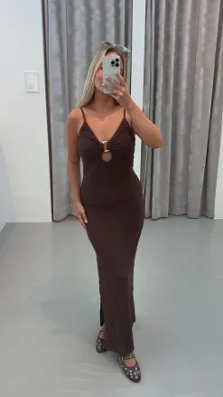 Madelyn kjole mørkebrun