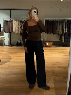 Malou bluse mørkebrun