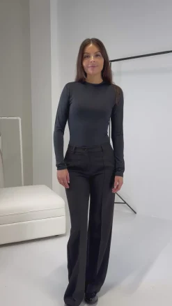 Malou crew neck bodystocking sort