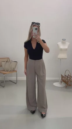 Malou t-shirt bodystocking sort