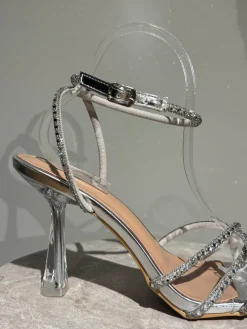 Marielle stiletter sølv