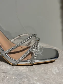 Marielle stiletter sølv