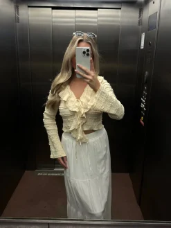 Merle bluse pastelgul