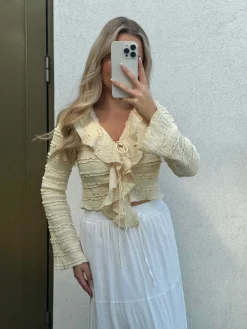 Merle bluse pastelgul