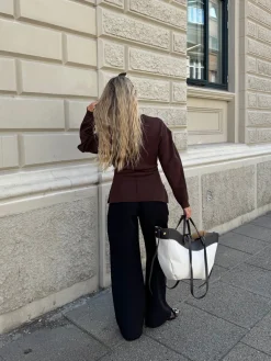 Mikela bluse mørkebrun