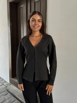 Mikela bluse mørkegrå