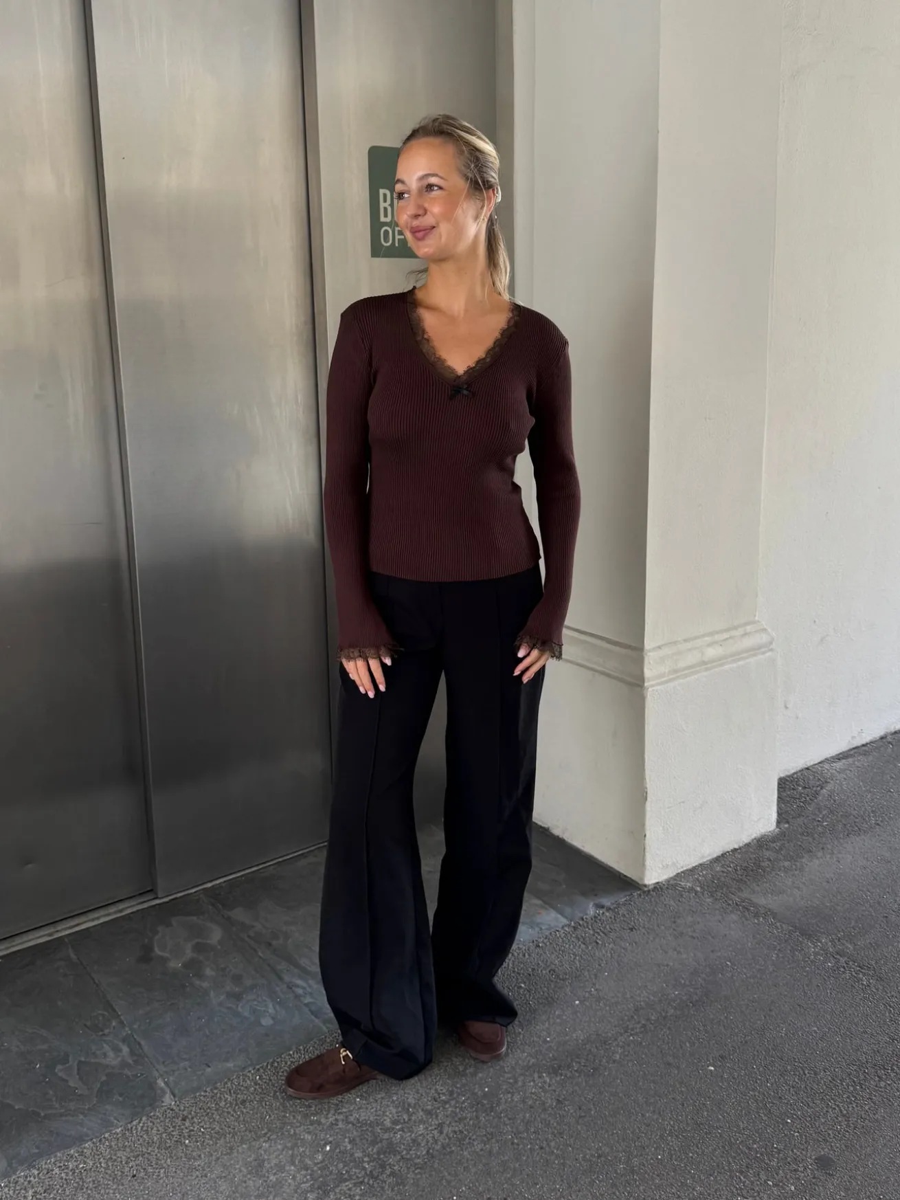 Natalie bluse mørkebrun