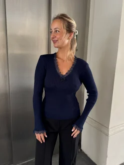 Natalie bluse navy