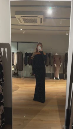 Nicole glitter kjole sort