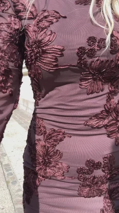 Olivia kjole mørkebrun