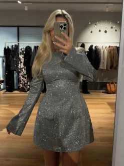 Ophelia glimmerkjole sølv