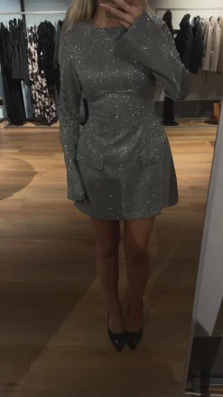 Ophelia glimmerkjole sølv