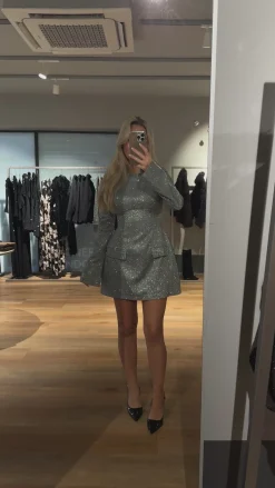 Ophelia glimmerkjole sølv