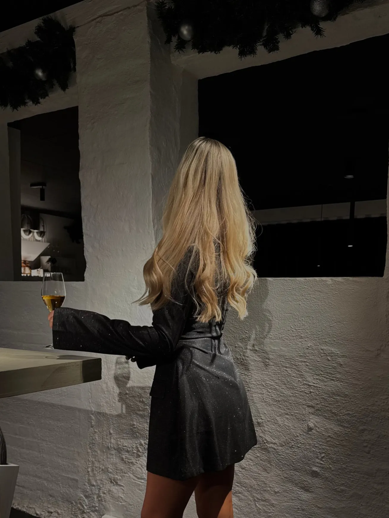 Ophelia glimmerkjole sort