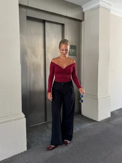 Sienna bluse bordeaux