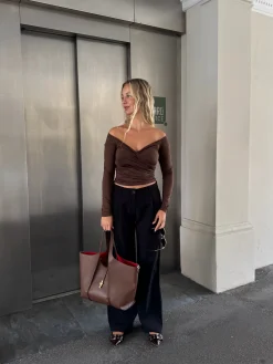 Sienna bluse mørkebrun