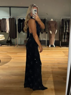 Silvia glimmer kjole sort