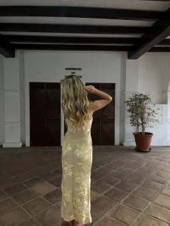 Sofia kjole pastelgul