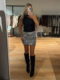 Teresa glimmer nederdel sølv