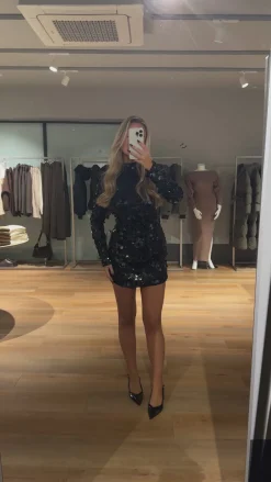 Valentina pallietkjole sort